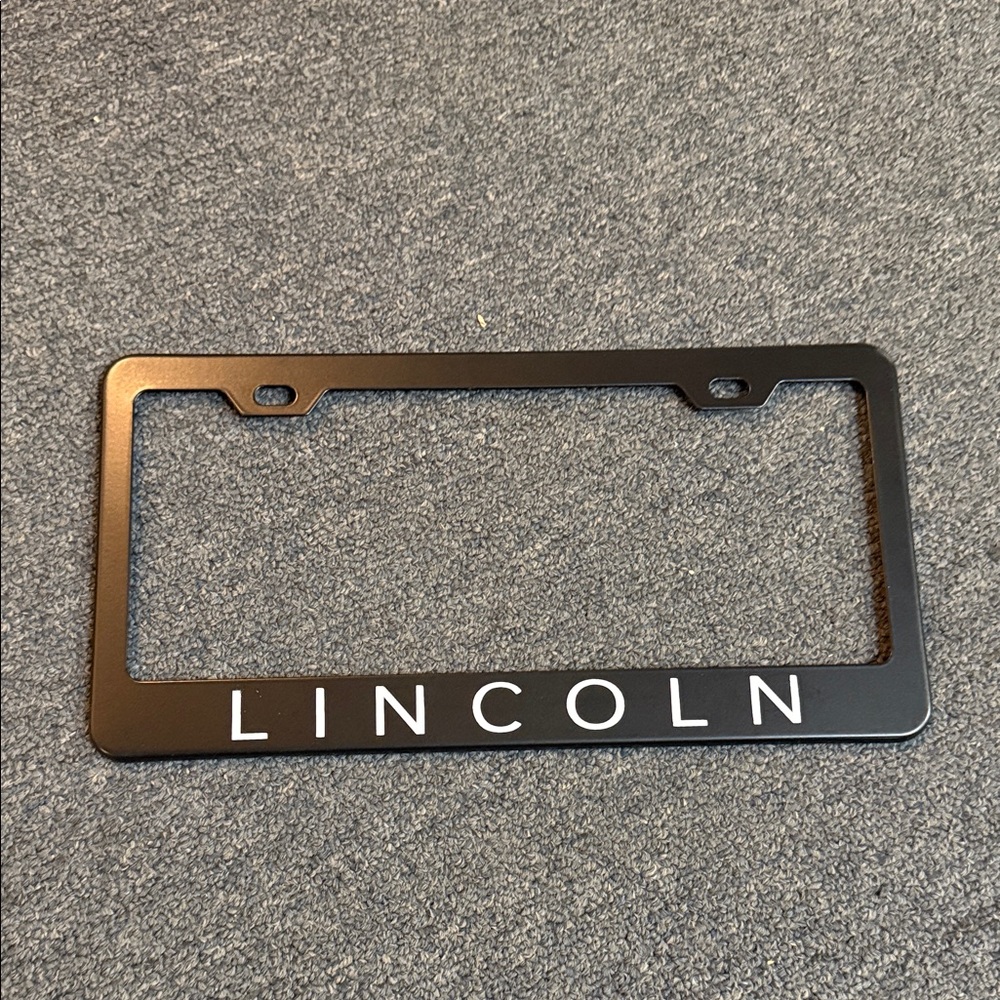 Lincoln Black Metal License Plate Frame
